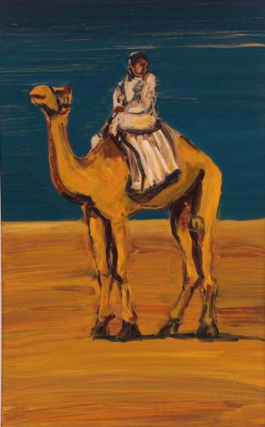 Painting titled "Jeune bedouin" by Nathalia Chipilova, Original Artwork, Oil