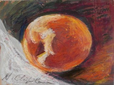 Peinture intitulée "Abricot 2" par Atelier N N . Art Store By Nat, Œuvre d'art originale, Acrylique