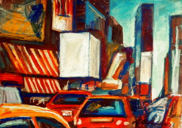Painting titled "New York 1" by Atelier N N . Art Store By Nat, Original Artwork, Acrylic