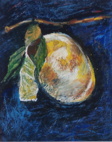 Pintura intitulada "Prune jaune 2" por Nathalia Chipilova, Obras de arte originais, Guache
