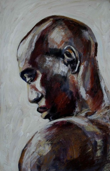 Painting titled "Slave" by Nathalia Chipilova, Original Artwork, Oil
