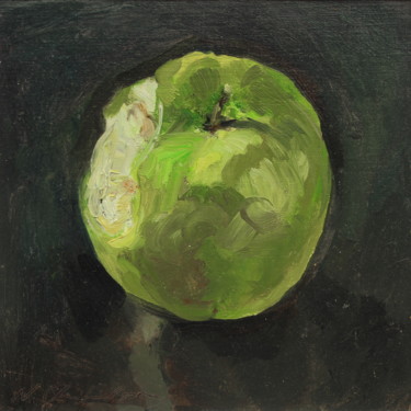 Peinture intitulée "Juste pomme 3" par Nathalia Chipilova, Œuvre d'art originale, Huile