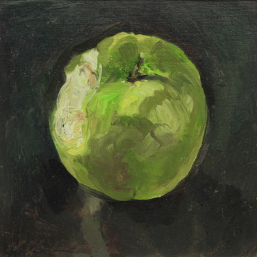 Malerei mit dem Titel "Juste pomme 3" von Atelier N N . Art Store By Nat, Original-Kunstwerk, Öl