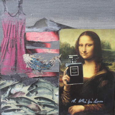 Collages intitolato "Jocomagdalena" da Atelier N N . Art Store By Nat, Opera d'arte originale, Ritagli Montato su Telaio per…