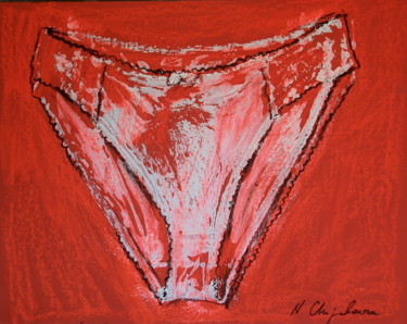 Pittura intitolato "Red panties 1" da Atelier N N . Art Store By Nat, Opera d'arte originale, Acrilico
