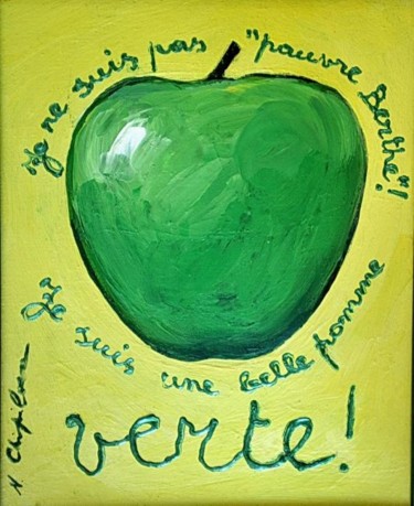 Peinture intitulée "Belle pomme verte" par Atelier N N . Art Store By Nat, Œuvre d'art originale, Acrylique