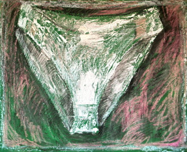 Painting titled "Green Panties" by Nathalia Chipilova, Original Artwork, Acrylic