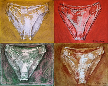 Painting titled "Panties, exemple of…" by Nathalia Chipilova, Original Artwork, Acrylic