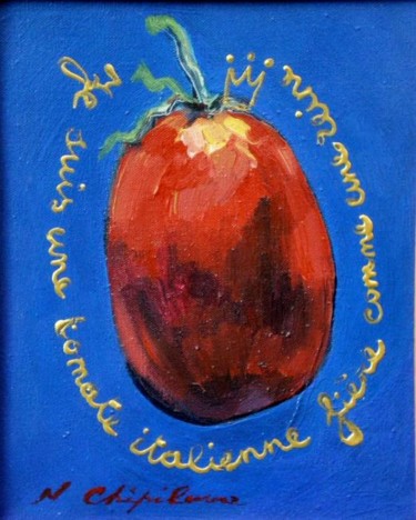 Peinture intitulée "Tomate italienne" par Nathalia Chipilova, Œuvre d'art originale, Acrylique