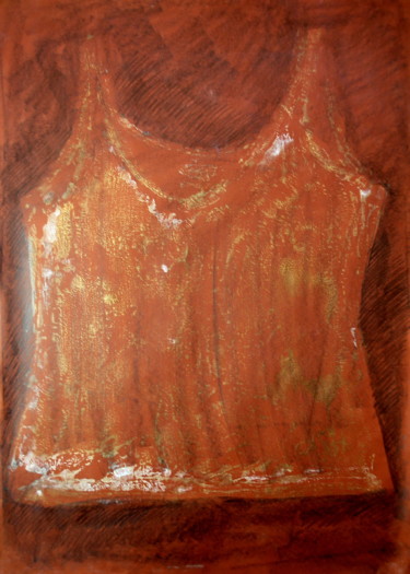 Painting titled "Brown Gold undershi…" by Atelier N N . Art Store By Nat, Original Artwork, Acrylic