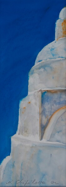 Peinture intitulée "Tour blanche" par Atelier N N . Art Store By Nat, Œuvre d'art originale, Aquarelle Monté sur Carton