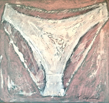 Painting titled "Iriscedent Panties" by Nathalia Chipilova, Original Artwork, Acrylic