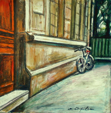 Painting titled "Mon ami Vélo" by Atelier N N . Art Store By Nat, Original Artwork, Acrylic