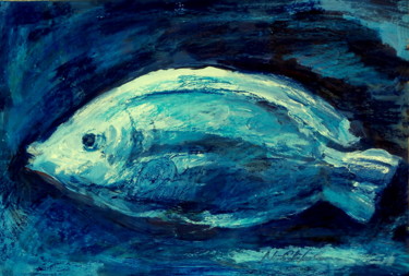 Painting titled "Poisson 1" by Atelier N N . Art Store By Nat, Original Artwork, Acrylic