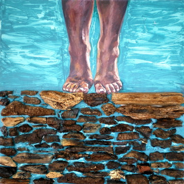 Peinture intitulée "Floating" par Atelier N N . Art Store By Nat, Œuvre d'art originale, Acrylique