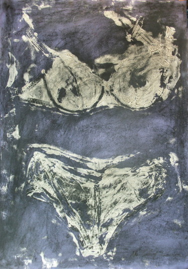 Pintura intitulada "Dark underwear" por Atelier N N . Art Store By Nat, Obras de arte originais, Acrílico