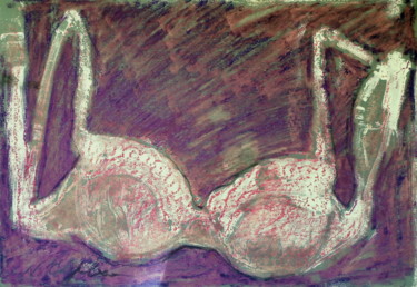 Peinture intitulée "Soutien gorge violet" par Atelier N N . Art Store By Nat, Œuvre d'art originale, Acrylique