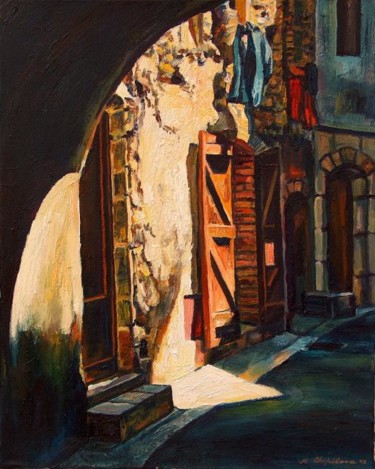 Pittura intitolato "Trois portes-Tree D…" da Atelier N N . Art Store By Nat, Opera d'arte originale, Olio
