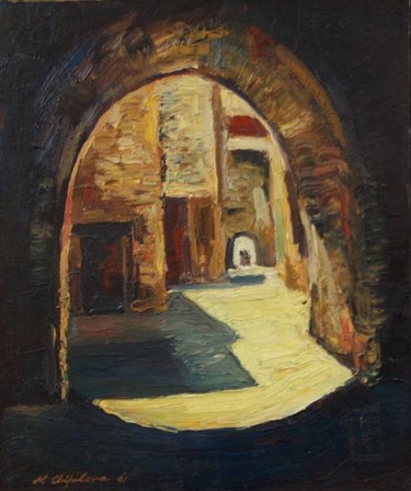 Painting titled "Jérusalem" by Atelier N N . Art Store By Nat, Original Artwork, Oil