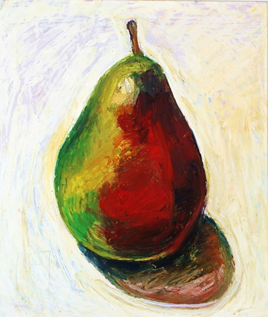 Peinture intitulée "Poire" par Atelier N N . Art Store By Nat, Œuvre d'art originale, Acrylique