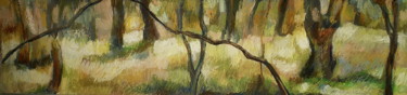 Malerei mit dem Titel "Autumn forest" von Nathalia Chipilova, Original-Kunstwerk, Acryl
