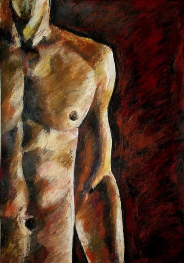 Painting titled "Narcisse" by Atelier N N . Art Store By Nat, Original Artwork, Oil