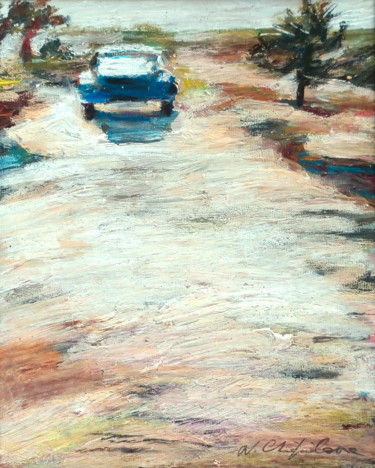Painting titled "I drive Along" by Atelier N N . Art Store By Nat, Original Artwork, Acrylic