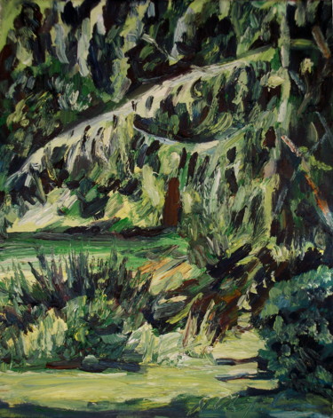 Pittura intitolato "Magic forest 2" da Atelier N N . Art Store By Nat, Opera d'arte originale, Olio