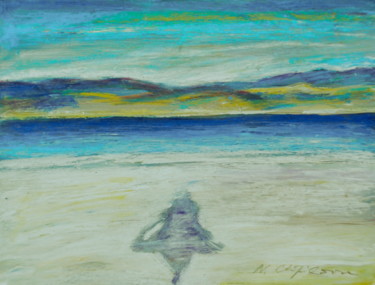 Pintura intitulada "Shadow on the beach" por Atelier N N . Art Store By Nat, Obras de arte originais, Acrílico