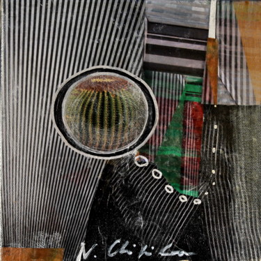 Collages titled "Mister O 1" by Atelier N N . Art Store By Nat, Original Artwork, Paper cutting