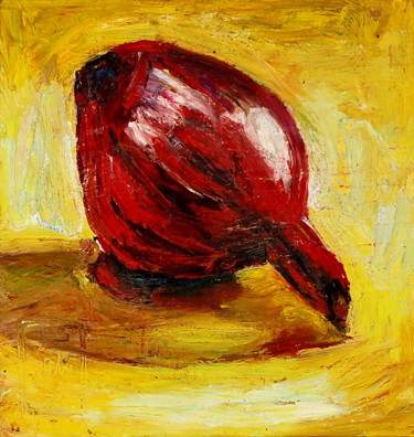 Pittura intitolato "Oignon rouge" da Atelier N N . Art Store By Nat, Opera d'arte originale, Gouache