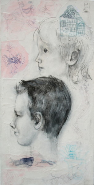 Malerei mit dem Titel "Childrens" von Atelier N N . Art Store By Nat, Original-Kunstwerk, Öl