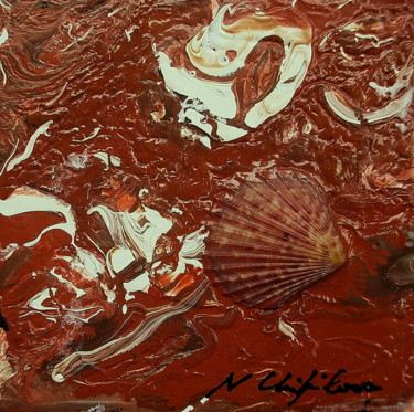 Painting titled "Coquillage" by Atelier N N . Art Store By Nat, Original Artwork, Acrylic