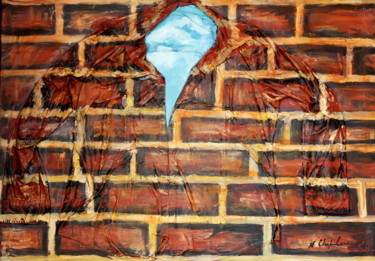 Painting titled "Wall" by Atelier N N . Art Store By Nat, Original Artwork, Acrylic
