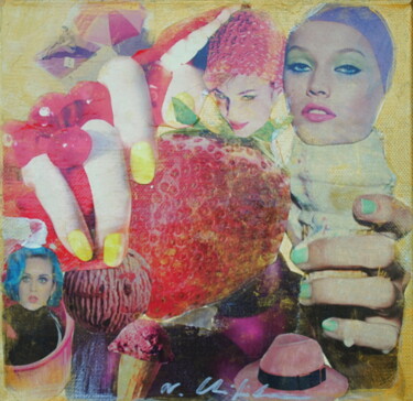 Collagen mit dem Titel "Cannibalisme" von Atelier N N . Art Store By Nat, Original-Kunstwerk, Scherenschnitt Auf Keilrahmen…