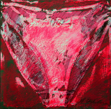 Pintura titulada "Pink panties" por Atelier N N . Art Store By Nat, Obra de arte original, Acrílico