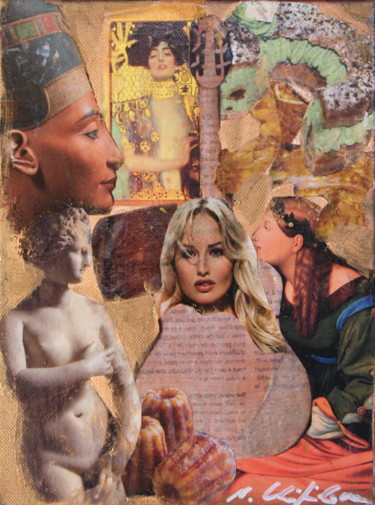 Collages intitulée "Muses" par Atelier N N . Art Store By Nat, Œuvre d'art originale, Découpages