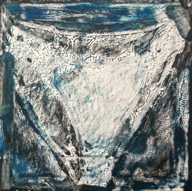 Pintura titulada "Blue panties 1" por Atelier N N . Art Store By Nat, Obra de arte original, Acrílico