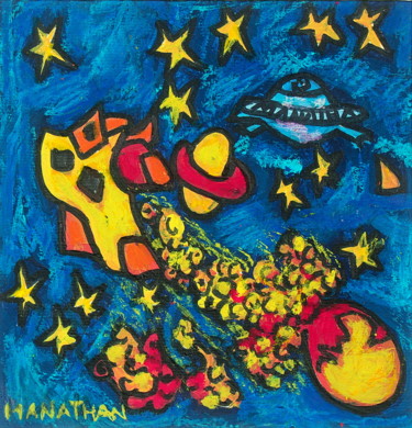 Malerei mit dem Titel "Space" von Atelier N N . Art Store By Nat, Original-Kunstwerk, Acryl