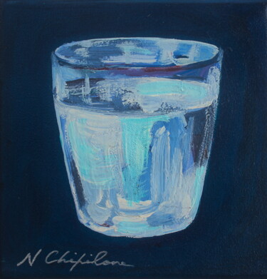 Peinture intitulée "Verre de lait 3" par Atelier N N . Art Store By Nat, Œuvre d'art originale, Acrylique Monté sur Châssis…