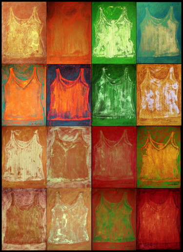 Pittura intitolato "Undershirts mix x 2…" da Atelier N N . Art Store By Nat, Opera d'arte originale, Acrilico