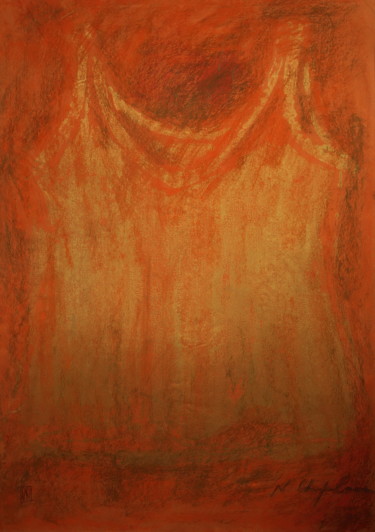 Pintura titulada "Orange gold undersh…" por Atelier N N . Art Store By Nat, Obra de arte original, Acrílico