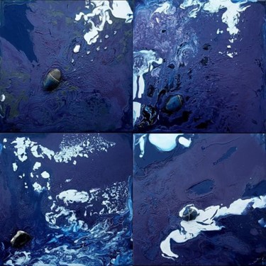 Painting titled "Thalassa mix x4 V2" by Atelier N N . Art Store By Nat, Original Artwork, Oil