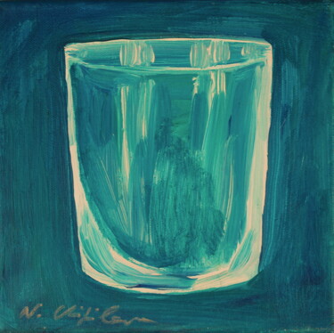 Painting titled "Verre d'eau 95" by Atelier N N . Art Store By Nat, Original Artwork, Acrylic