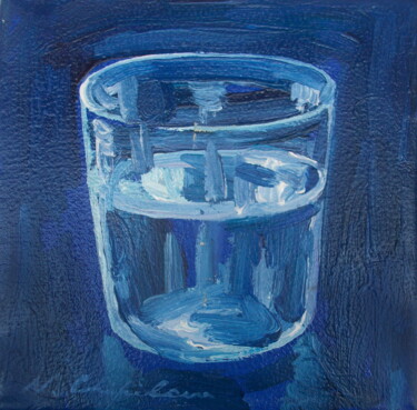 Malerei mit dem Titel "Verre d'eau 104" von Atelier N N . Art Store By Nat, Original-Kunstwerk, Acryl