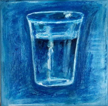 Malerei mit dem Titel "Verre d'eau 26" von Atelier N N . Art Store By Nat, Original-Kunstwerk, Öl