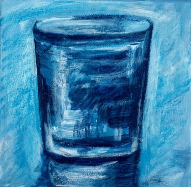 Malerei mit dem Titel "Verre d'eau 20" von Atelier N N . Art Store By Nat, Original-Kunstwerk, Öl