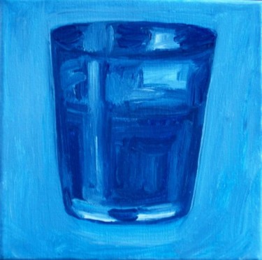 Malerei mit dem Titel "Verre d'eau 34" von Atelier N N . Art Store By Nat, Original-Kunstwerk, Öl