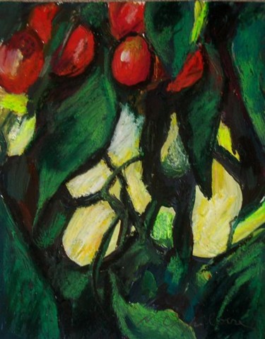 Peinture intitulée "Branche de fruits r…" par Atelier N N . Art Store By Nat, Œuvre d'art originale, Acrylique