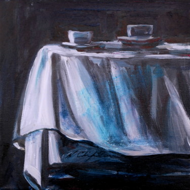 Painting titled "Tea time" by Atelier N N . Art Store By Nat, Original Artwork, Acrylic